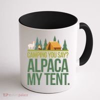 Camping Alpaca My Tent Coffee Mug thumb 1