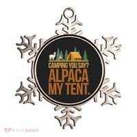 Camping Alpaca My Tent Ornament thumb 0