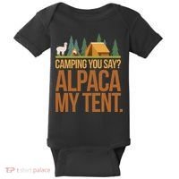Camping Alpaca My Tent Baby Bodysuit thumb 0