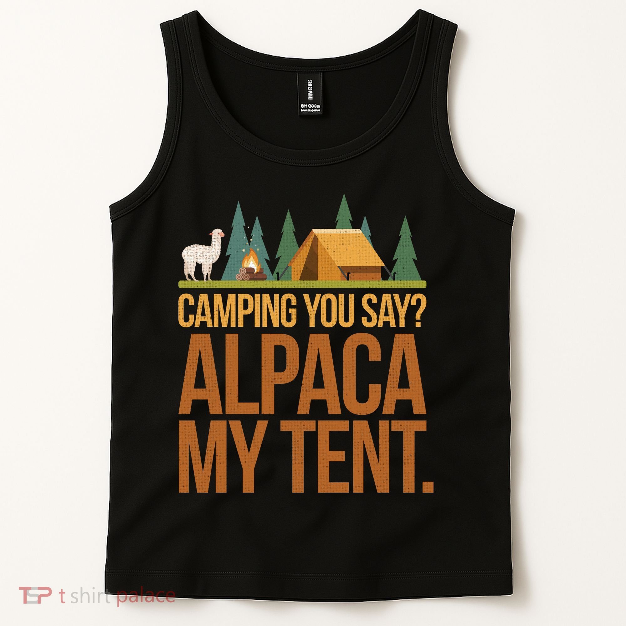 Camping Alpaca My Tent Tank Top