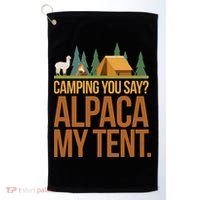 Camping Alpaca My Tent Golf Towel thumb 0