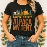 Camping Alpaca My Tent Women's T-Shirt thumb 2