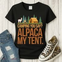 Camping Alpaca My Tent Women's T-Shirt thumb 3