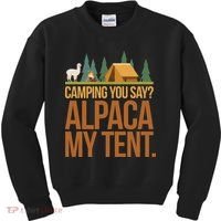 Camping Alpaca My Tent Kids Sweatshirt thumb 0