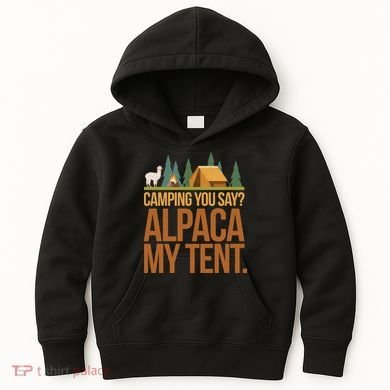 Camping Alpaca My Tent Kids Hoodie