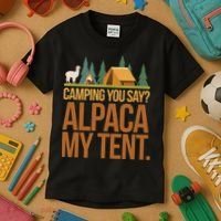 Camping Alpaca My Tent Kids T-Shirt thumb 3
