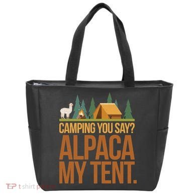 Camping Alpaca My Tent Tote Bag