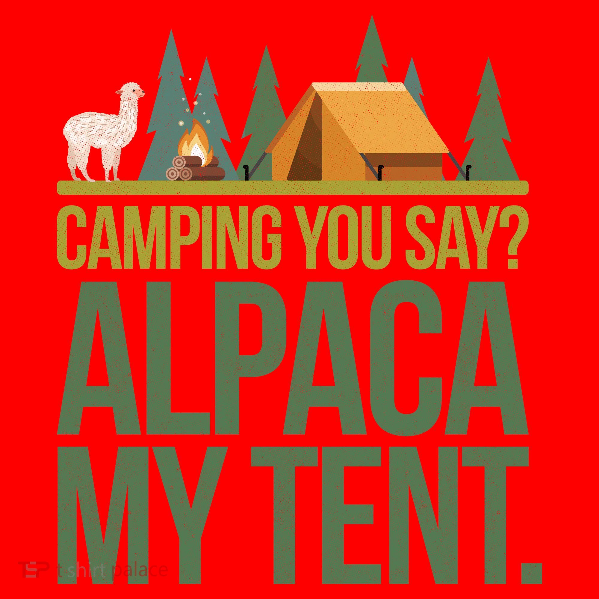 Camping Alpaca My Tent Santa Hat
