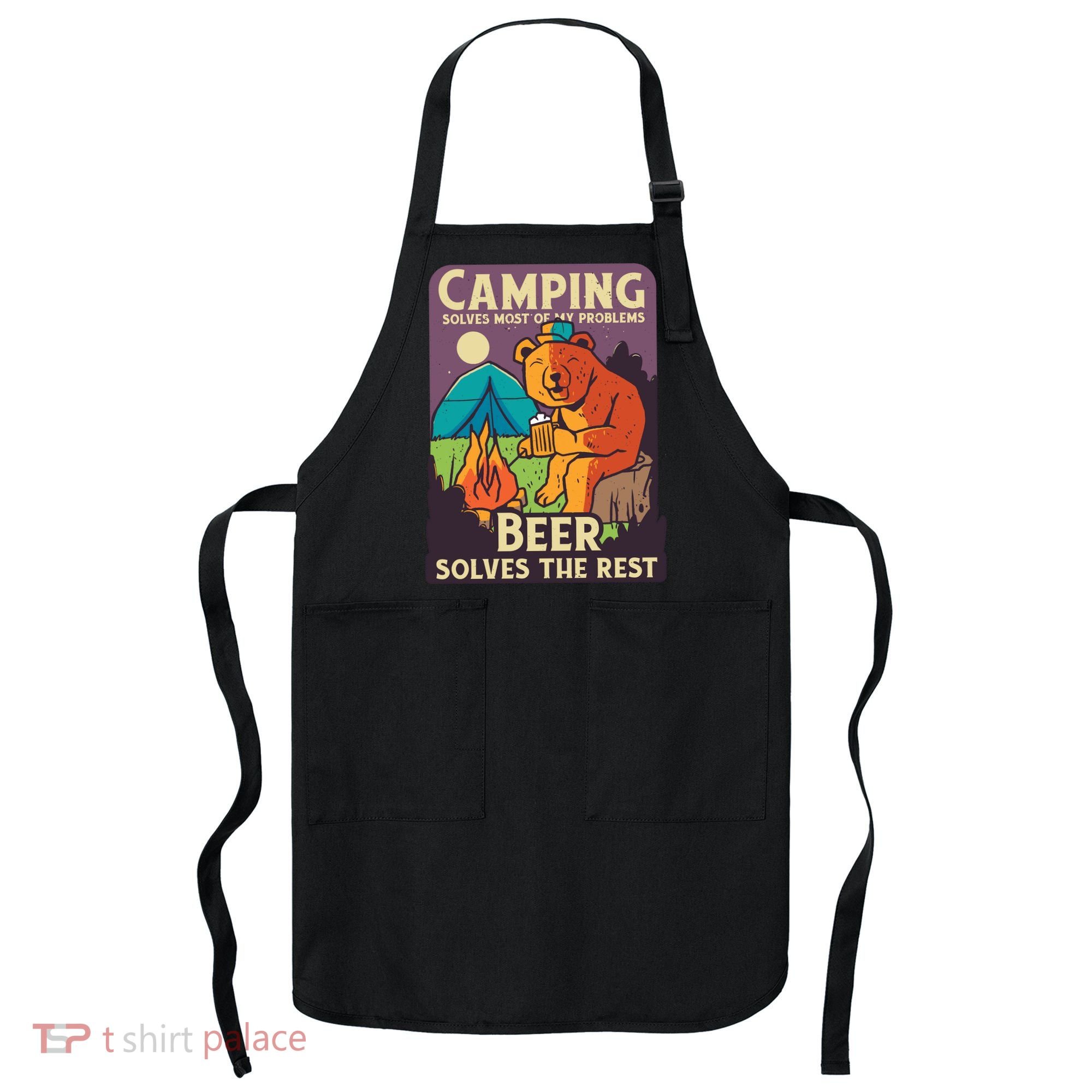 Camping And Beer Funny Apron