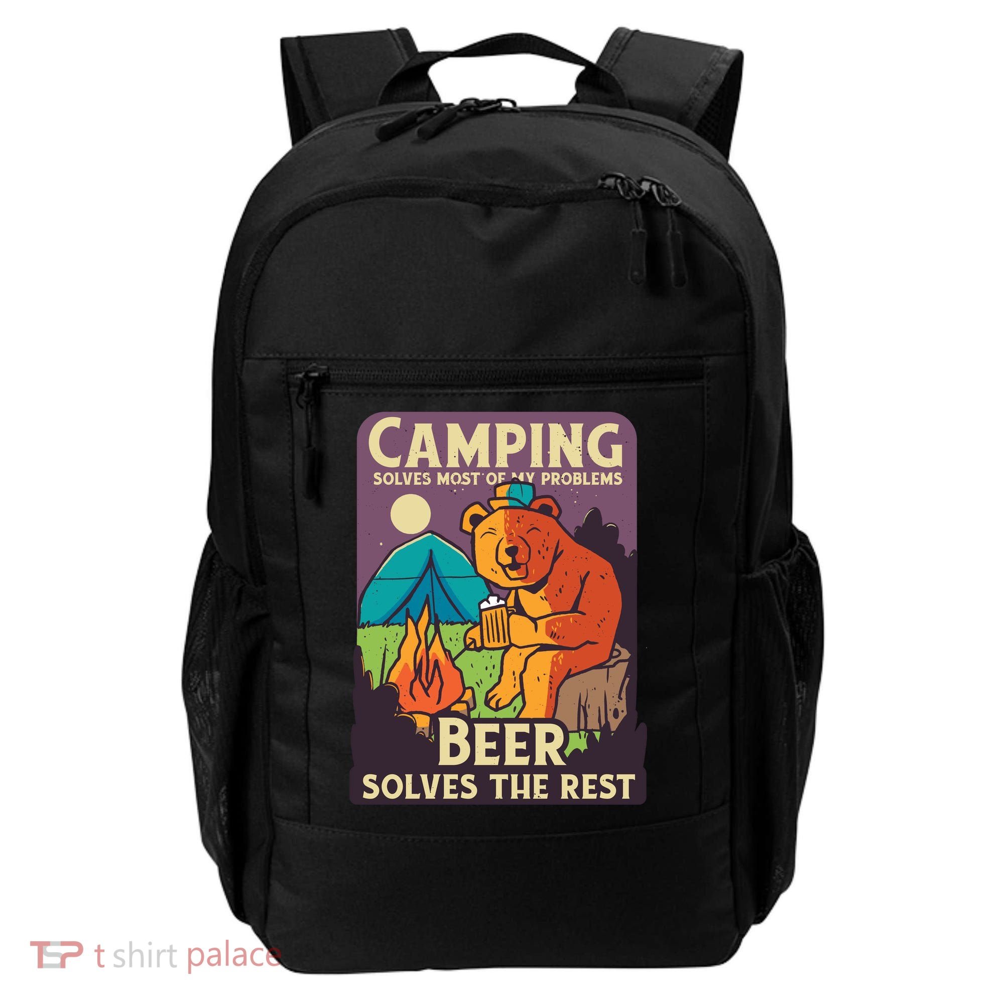 Camping And Beer Funny Backpack