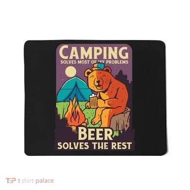 Camping And Beer Funny Mousepad