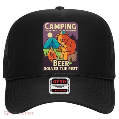 Camping And Beer Funny Hat
