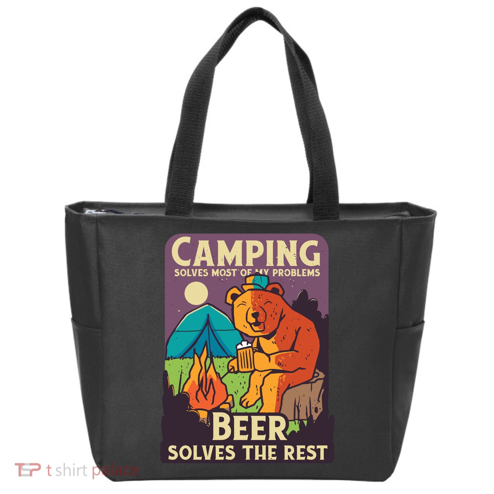 Camping And Beer Funny Tote Bag