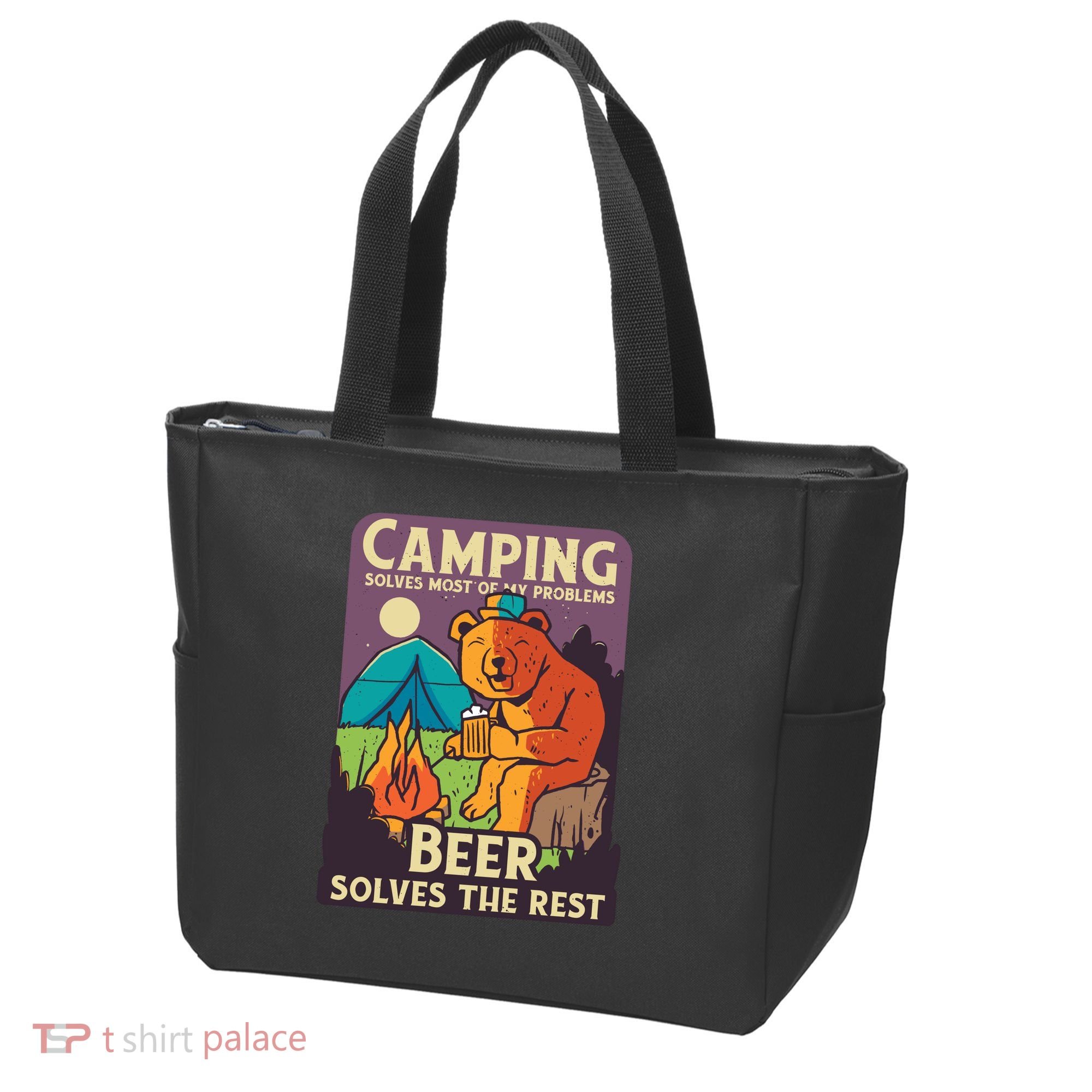 Camping And Beer Funny Tote Bag