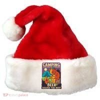 Camping And Beer Funny Santa Hat thumb 0