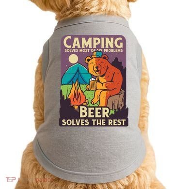 Camping And Beer Funny Doggie Tank