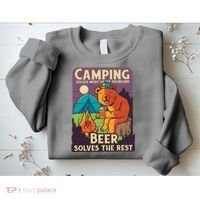 Camping And Beer Funny Sweatshirt thumb 2