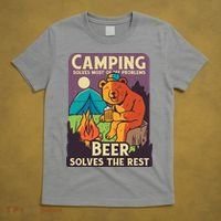 Camping And Beer Funny T-Shirt thumb 5
