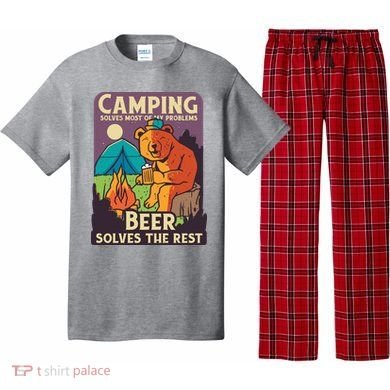 Camping And Beer Funny Pajama Set