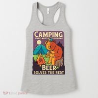 Camping And Beer Funny Women's Tank Top thumb 0