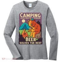 Camping And Beer Funny Women's Long Sleeve Shirt thumb 0
