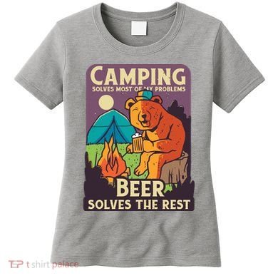 Camping And Beer Funny Women's T-Shirt