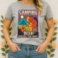Camping And Beer Funny Women's T-Shirt thumb 2