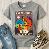 Camping And Beer Funny Women's T-Shirt thumb 3