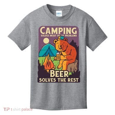 Camping And Beer Funny Kids T-Shirt