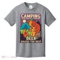 Camping And Beer Funny Kids T-Shirt thumb 0