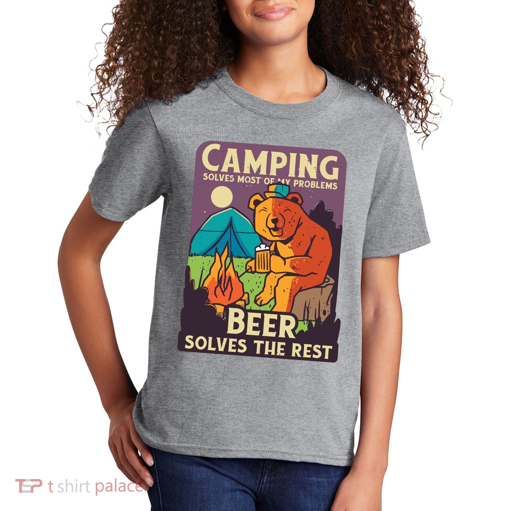 Camping And Beer Funny Kids T-Shirt
