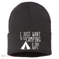 Camping And Napping Sustainable Knit Beanie thumb 0
