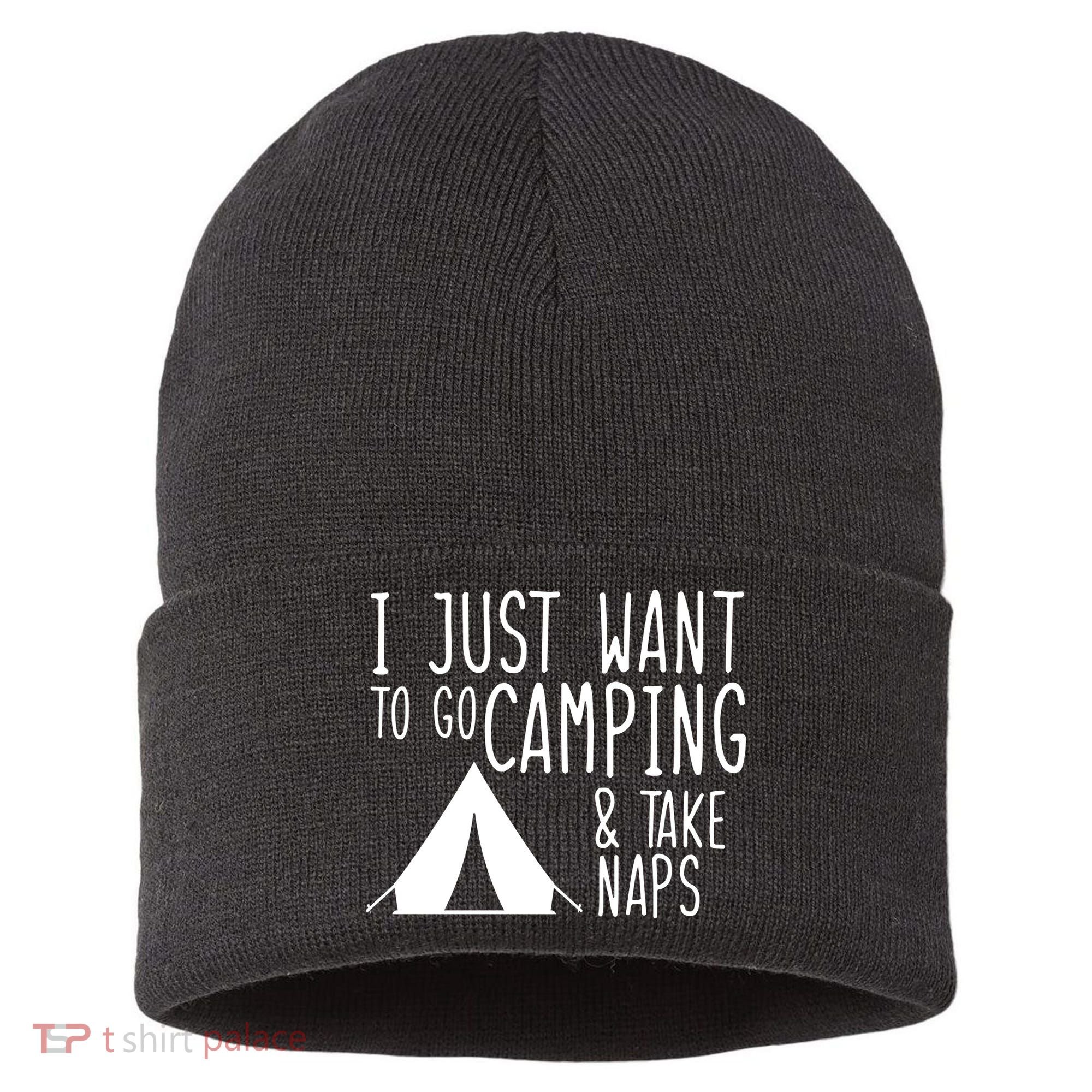 Camping And Napping Sustainable Knit Beanie