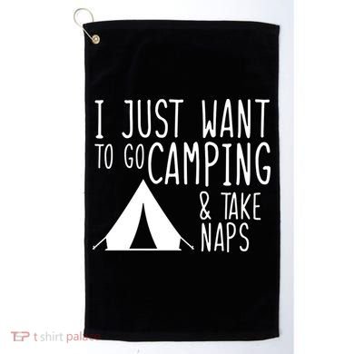 Camping And Napping Golf Towel