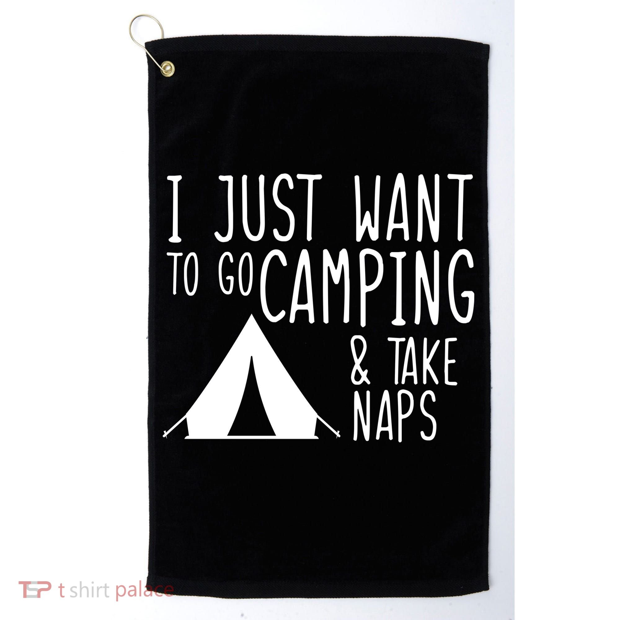 Camping And Napping Golf Towel