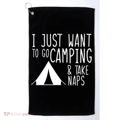 Camping And Napping Golf Towel