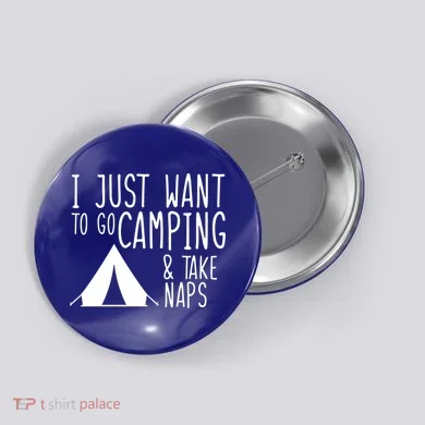 Camping And Napping Button