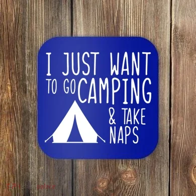 Camping And Napping Coaster