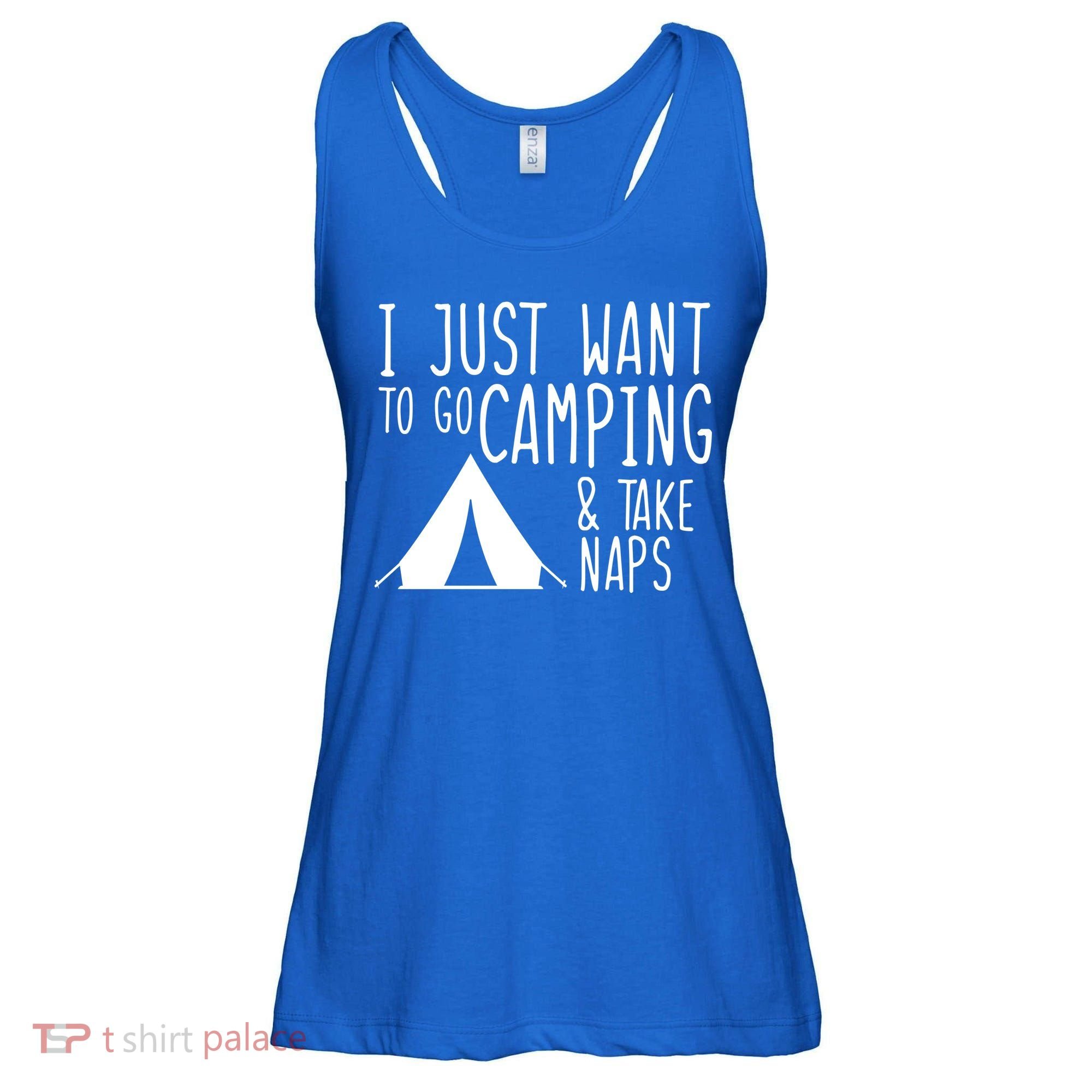 Camping And Napping Ladies Essential Flowy Tank