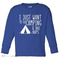 Camping And Napping Toddler Long Sleeve Shirt thumb 0