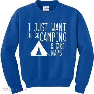 Camping And Napping Kids Sweatshirt