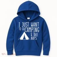 Camping And Napping Kids Hoodie thumb 0