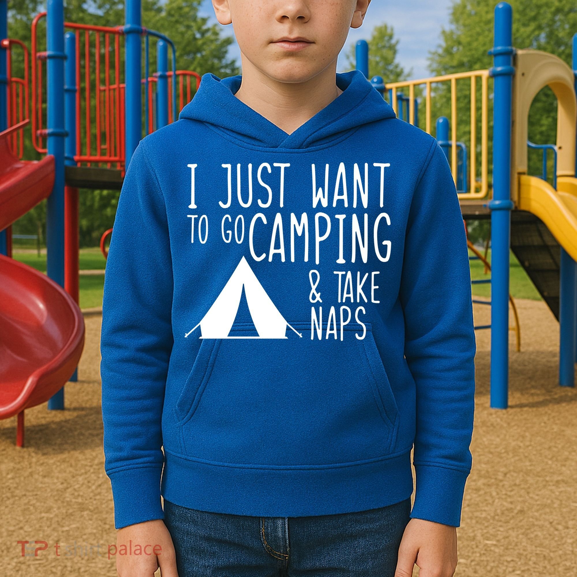 Camping And Napping Kids Hoodie