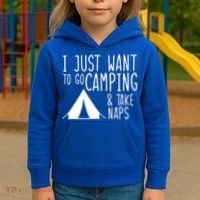 Camping And Napping Kids Hoodie thumb 3