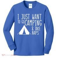 Camping And Napping Kids Long Sleeve Shirt thumb 0