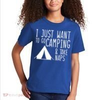 Camping And Napping Kids T-Shirt thumb 2