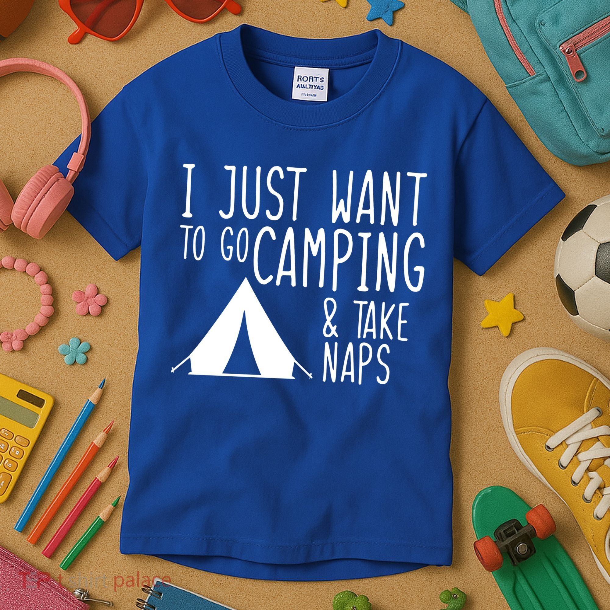 Camping And Napping Kids T-Shirt