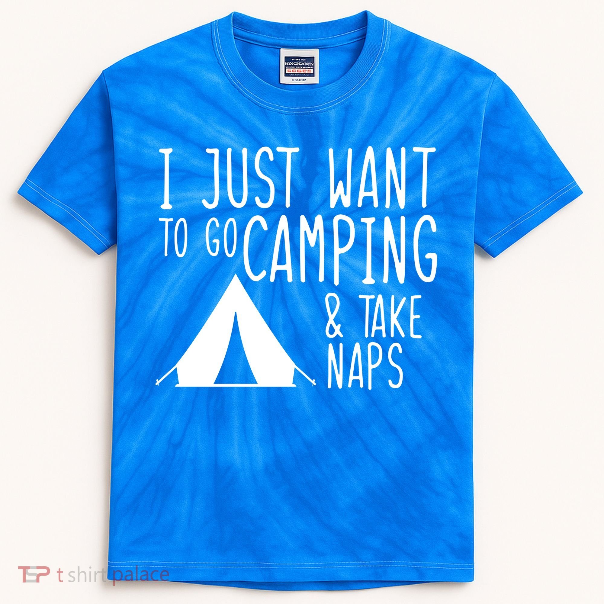 Camping And Napping Kids Tie-Dye T-Shirt
