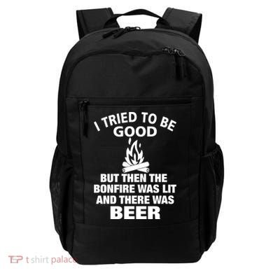 Camping Bonfire And Beer Backpack