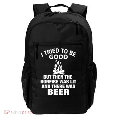 Camping Bonfire And Beer Backpack